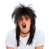  FEKETE Rocker stílusú unisex buli paróka