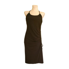  Fekete spagetti pántos női ruha (méret: L)