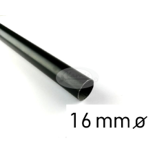  Fekete színű fém karnisrúd 16 mm átmérőjű - 200 cm karnis, függönyrúd