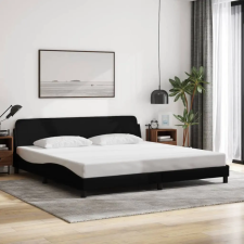 fekete szövet ágykeret matrac nélkül 200 x 200 cm ágy és ágykellék