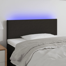  Fekete szövet LED-es fejtámla 80 x 5 x 78/88 cm ágy és ágykellék
