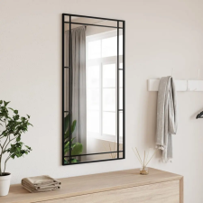 fekete téglalap alakú vas fali tükör 50 x 100 cm bútor