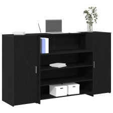  fekete tölgyfa recepciósasztal 180 x 50 x 103,5 cm íróasztal