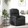  Fekete valódi bőr relaxfotel