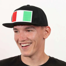  Fekete zászlós baseball sapka - állítható, pamut/poliészter férfi sapka