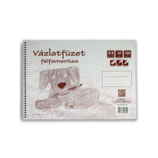 Félfamnetes spirálos vázlatfüzet B/5 32 lapos, 120g füzet