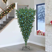  Felfordított Mesterséges Elővilágított Karácsonyfa Gömb Készlettel műfenyő