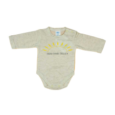 Feliratos hosszú ujjú baba body kombidressz, body