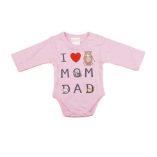  Feliratos hosszú ujjú baba body kombidressz, body