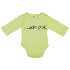 Feliratos hosszú ujjú baba body - 98-as méret kombidressz, body