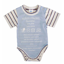 Feliratos rövid ujjú baba body kombidressz, body