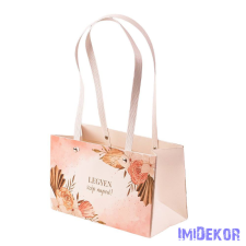 Feliratos tégla virág táska 22x10,5x13,5cm - Legyen szép napod! dekorációs kellék