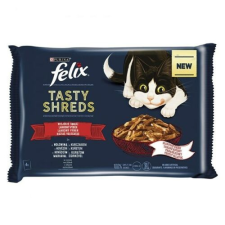 FELIX Állateledel alutasakos FELIX Tasty Shreds macskáknak 4-pack házias marha-csirke válogatás szószban 4x80g macskaeledel