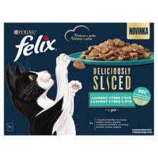 FELIX Deliciously Multipack 12x80g lazac/ tonhal/ tőkehal/ lepényhal macskaeledel