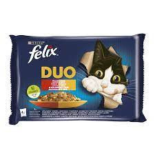 FELIX DUO házias nedves macska 4x85g macskaeledel