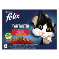 FELIX FANTASTIC Házias válogatás aszpikban nedves macskaeledel 12x85g macskaeledel