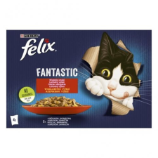 FELIX FANTASTIC Nyúllal/Báránnyal aszpikban 4x85g macskaeledel