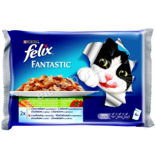 Félix Felix Fantastic - Csirke és Marha Zöldségekkel aszpikban 4 x 85 g macskaeledel