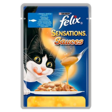 FELIX SENSATIONS SAUCES Tőkehallal, szószban paradicsommal nedves macskaeledel – 4×100 g macskaeledel