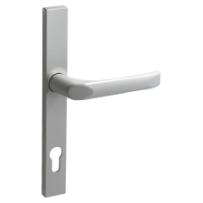  Felix szögletes Biztonsági Bejárati ajtókilincs 9006 Fehér alumínium 92mm PZ zár és alkatrészei