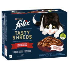 FELIX TASTY SHREDS Multipack 12x80g marha / csirke / kacsa / pulyka szószban macskaeledel