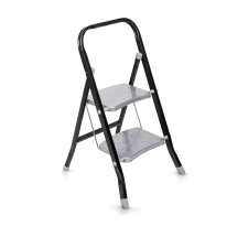 Fellépő 2 lépcsős – csúszásmentes fém – összecsukható, háztartási használatra létra és állvány