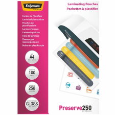 FELLOWES 250 mikron A4 fényes lamináló fólia (100 db / csomag) (5401802) lamináló fólia