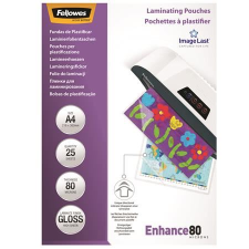 FELLOWES A4 ImageLast fényes laminálófólia, 80 mikron, 25db (5396205) (fe5396205) lamináló fólia