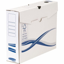 FELLOWES Archiválódoboz, A4, 80 mm, FELLOWES "Bankers Box Basic", kék-fehér irattartó