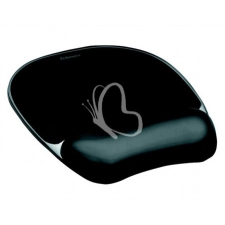 FELLOWES Egéralátét csuklótámasszal, géltöltésű, FELLOWES "Crystal™ Gel", fekete asztali számítógép kellék