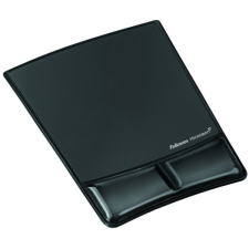 FELLOWES Egéralátét géltöltésű csuklótámasszal fellowes health-v crystal fekete 9182301 asztali számítógép kellék