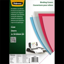 FELLOWES Előlap, A4, 200 mikron, PET, FELLOWES, víztiszta spirálozó gép