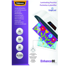 FELLOWES Lamináló fólia, A3, 80 mikron, fényes, 100 db/doboz, Fellowes® lamináló fólia