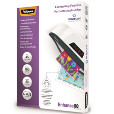 FELLOWES Lamináló fólia, A5, 80 mikron, fényes, 100 db/doboz, Fellowes® lamináló fólia