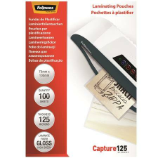 FELLOWES Meleglamináló fólia, 125 mikron, 75x105 mm, fényes, 100 db, FELLOWES (IFW53069) lamináló gép