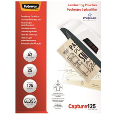 FELLOWES Meleglamináló fólia, 125 mikron, A3, fényes, 25 db, FELLOWES lamináló fólia