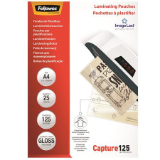 FELLOWES Meleglamináló fólia, 125 mikron, A4, fényes, 25 db, FELLOWES lamináló fólia