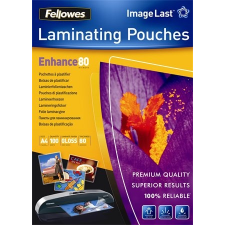 FELLOWES Meleglamináló fólia, 80 mikron, A4, fényes, 100 db, lamináló fólia