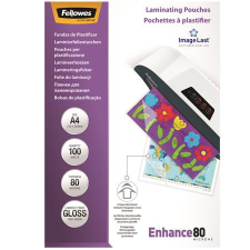 FELLOWES Meleglamináló fólia, 80 mikron, A4, fényes, 100 db, FELLOWES lamináló fólia