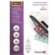 FELLOWES Meleglamináló fólia, 80 mikron, A5, fényes, 100 db, FELLOWES lamináló fólia
