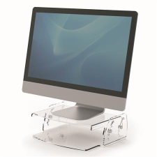 FELLOWES Monitorállvány, állítható, FELLOWES "Clarity™, átlátszó monitor kellék