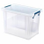 FELLOWES Műanyag tároló doboz, átlátszó, 18,5 liter, FELLOWES,  ProStore™