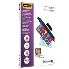 FELLOWES Öntapadós lamináló fólia, A3, 80 mikron, fényes, 100 db lamináló fólia