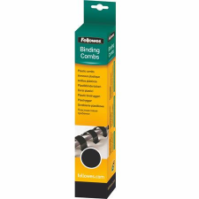 FELLOWES Spirál, műanyag, 8 mm, 21-40 lap, FELLOWES, 25 db, fekete spirálozó gép