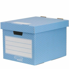 FELLOWES Tároló doboz, karton, 33,3x28,5x39 cm FELLOWES,  Style , kék-fehér papírárú, csomagoló és tárolóeszköz