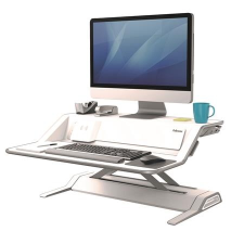 FELLOWES Ülő/álló munkaállomás, FELLOWES, "Lotus™ DX", fehér monitor kellék