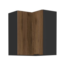  Felső sarokszekrény okapi dió/fekete, MENZO 60x60 GN-72 2F bútor