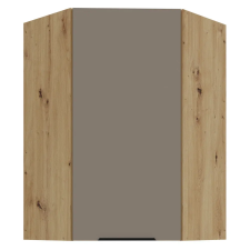  Felső sarokszekrény, sandgrau/artisan tölgy, FRISBO 60x60 GN-90 1F bútor