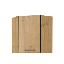  Felső szekrény, matt fekete/artisan tölgy, MONRO 60/60 GN-72 1F bútor