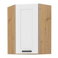  Felső szekrény sarokba, fehér/artisan tölgy, LULA 58x58 GN-90 1F bútor